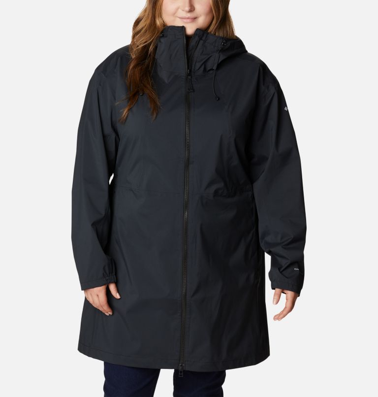 Women's Weekend Adventure Long Shell Jacket - Plus Size, Color: Black, image 1