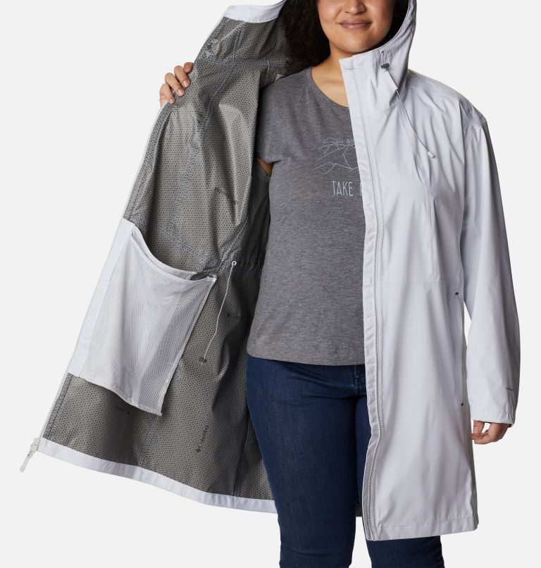 Women's Weekend Adventure Long Shell Jacket - Plus Size, Color: Nimbus Grey, image 5