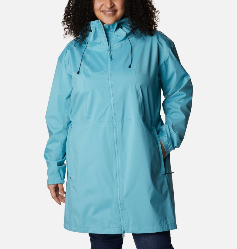 Women's Weekend Adventure Long Shell Jacket - Plus Size, Color: Sea Wave