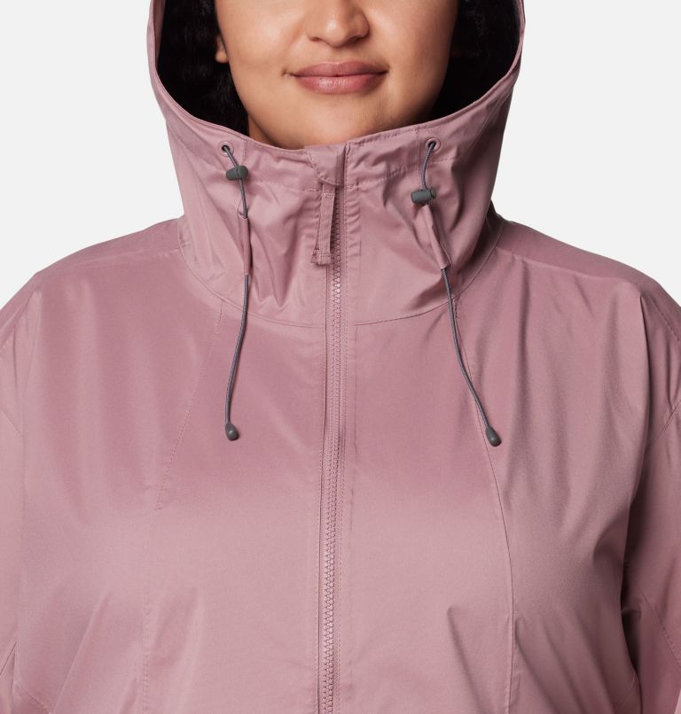 Women's Weekend Adventure Long Shell Jacket - Plus Size, Color: Fig, image 4