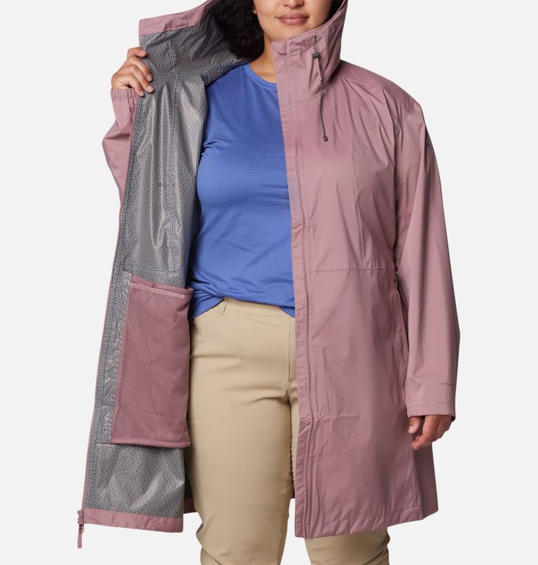 Women's Weekend Adventure Long Shell Jacket - Plus Size, Color: Fig, image 5