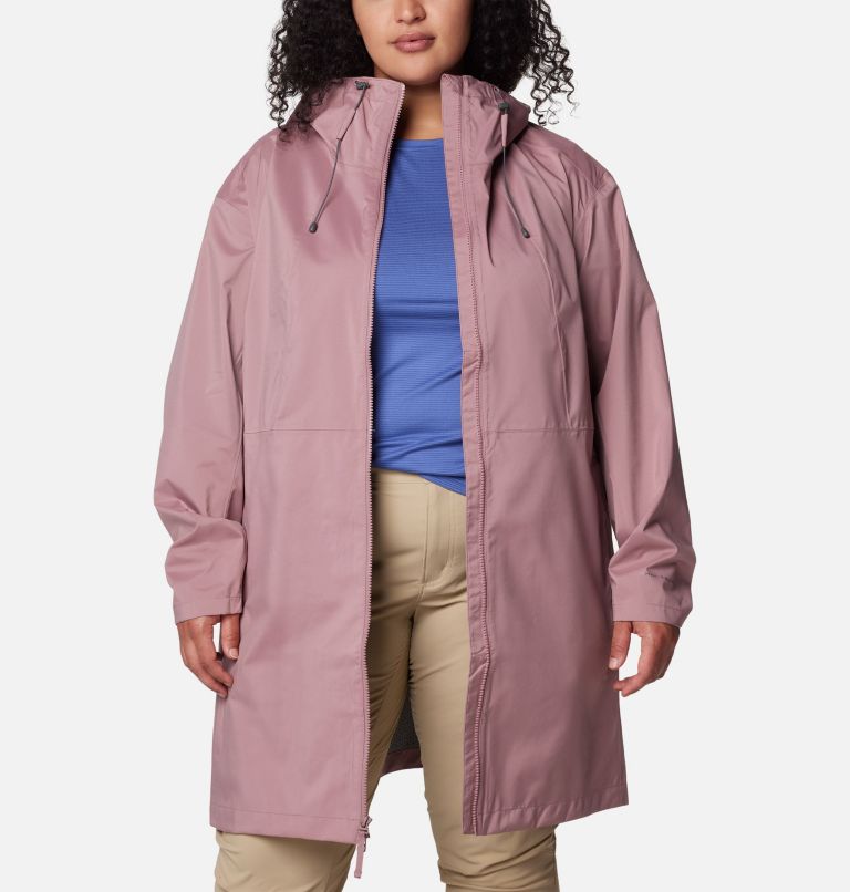 Women's Weekend Adventure Long Shell Jacket - Plus Size, Color: Fig, image 9