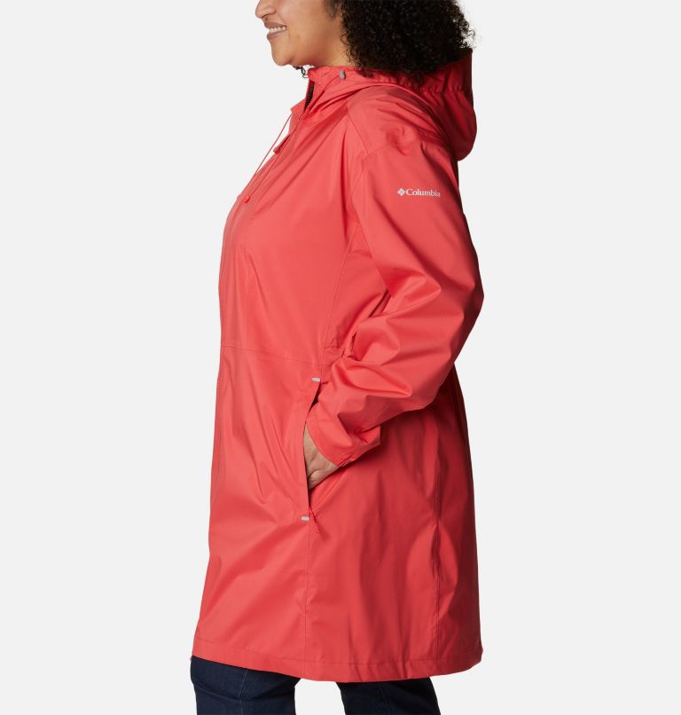 Manteau long Weekend Adventure Femme - Grandes tailles, Color: Red Hibiscus, image 3