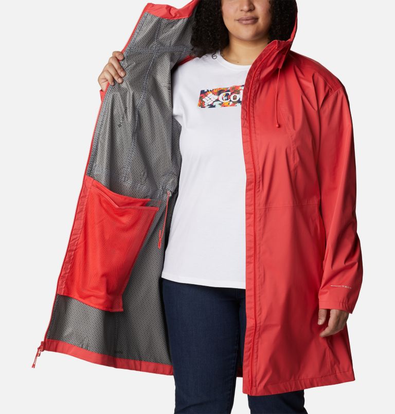 Manteau long Weekend Adventure Femme - Grandes tailles, Color: Red Hibiscus, image 5