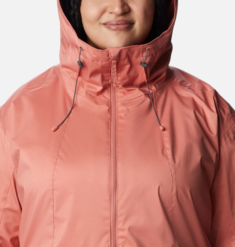 Women's Sunrise Ridge Rain Jacket - Plus Size, Color: Dark Coral, image 4