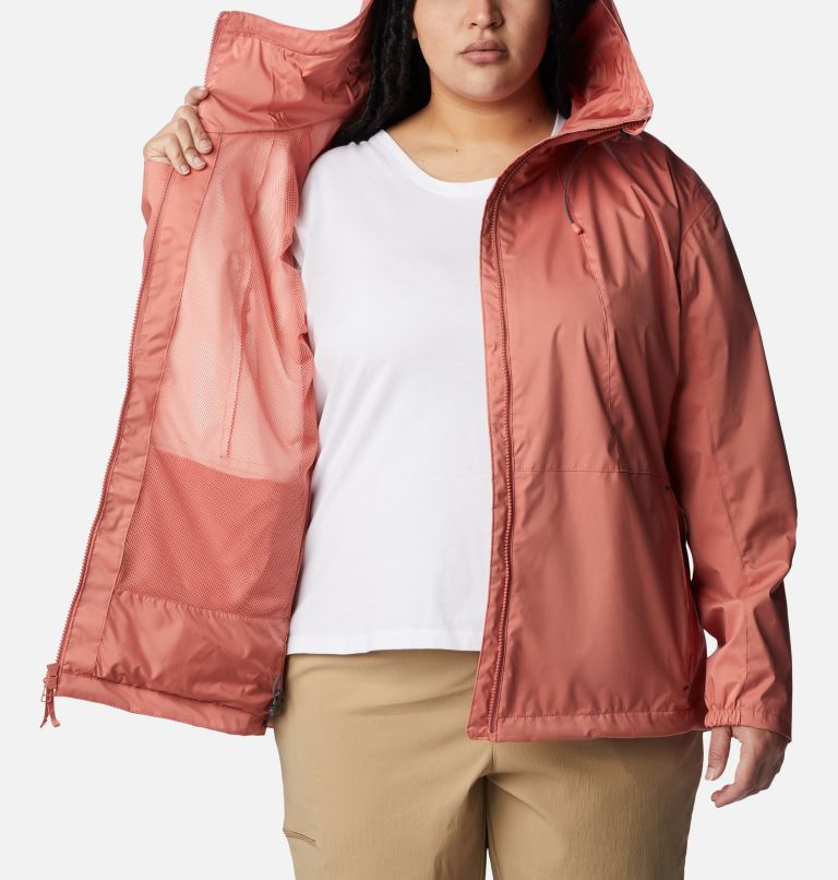 Women's Sunrise Ridge Rain Jacket - Plus Size, Color: Dark Coral, image 5