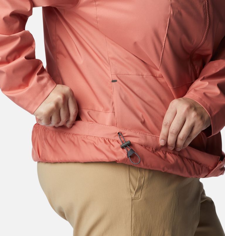Women's Sunrise Ridge Rain Jacket - Plus Size, Color: Dark Coral, image 7