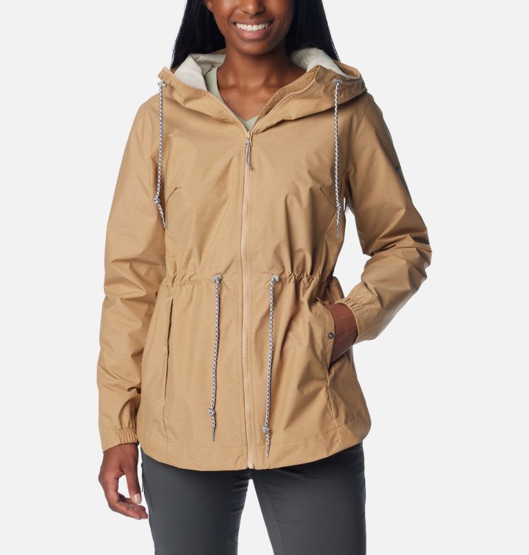 Ladies khaki waterproof store coat