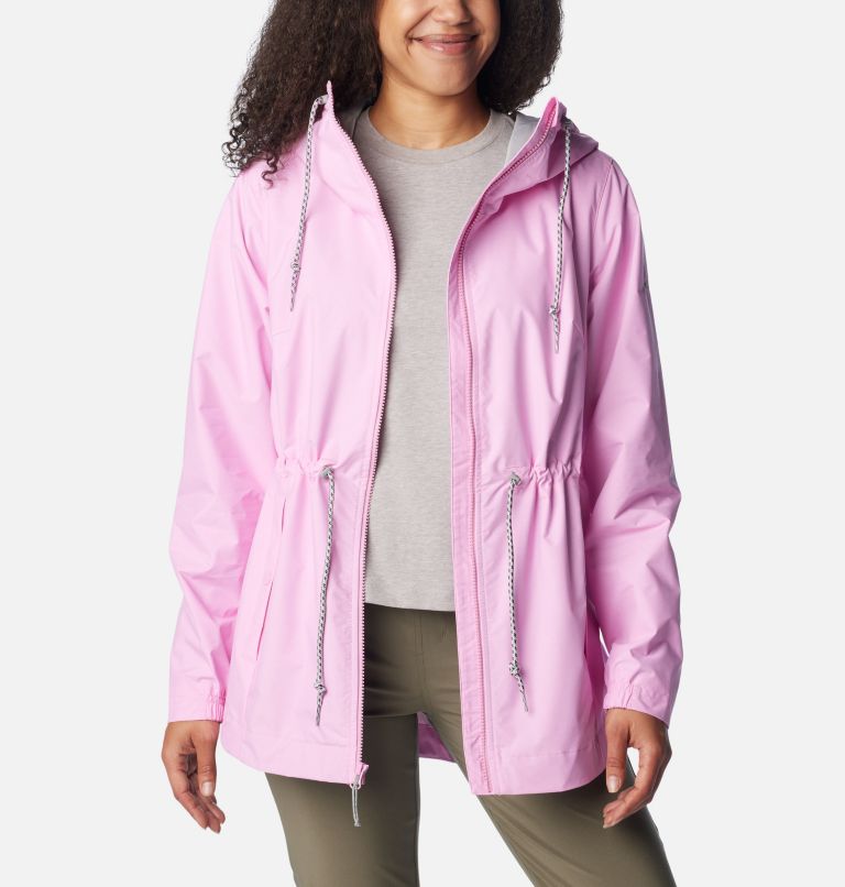 Hot pink shop columbia rain jacket