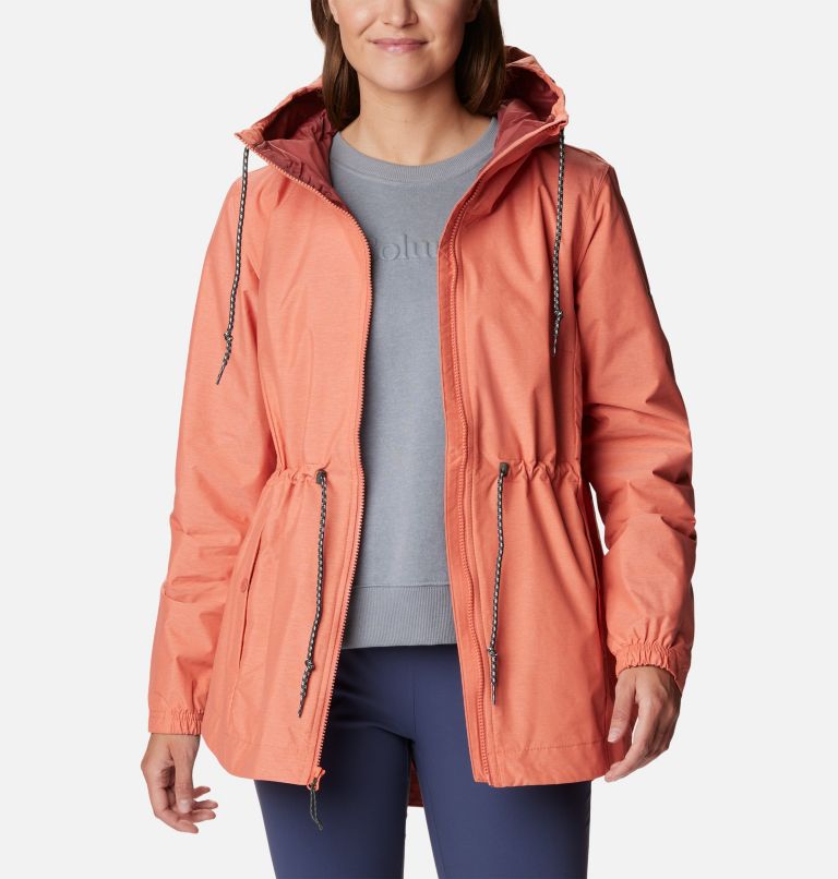 Women's Lillian Ridge Rain Shell, Color: Faded Peach, image 7