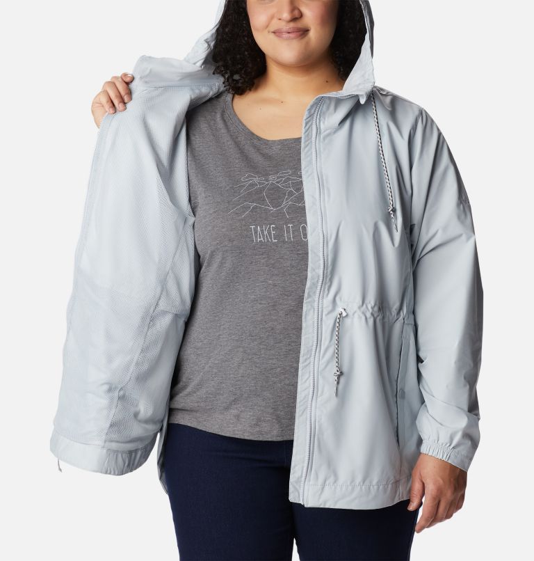 Thumbnail: Women's Lillian Ridge Rain Shell - Plus Size, Color: Cirrus Grey, image 5