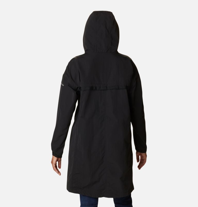 Women's Day Trippin' II Long Rain Jacket, Color: Black, image 2