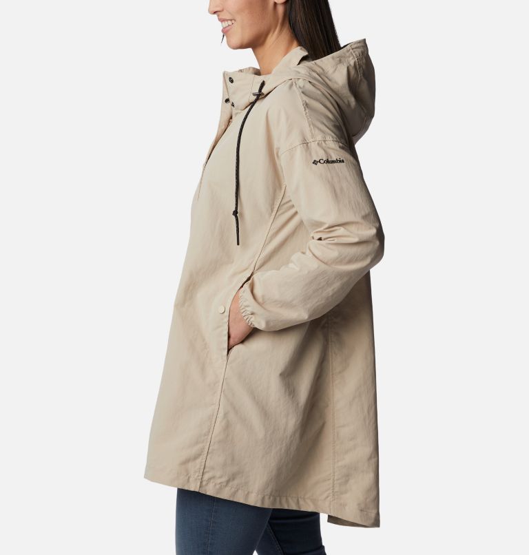 Thumbnail: Women's Day Trippin' II Long Rain Jacket, Color: Ancient Fossil, image 3