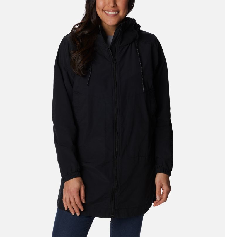 Women's Little Fields Long Jacket, Color: Black, image 1