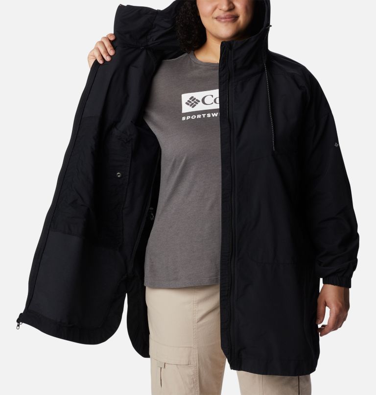 Women's Little Fields Long Jacket - Plus Size, Color: Black, image 5