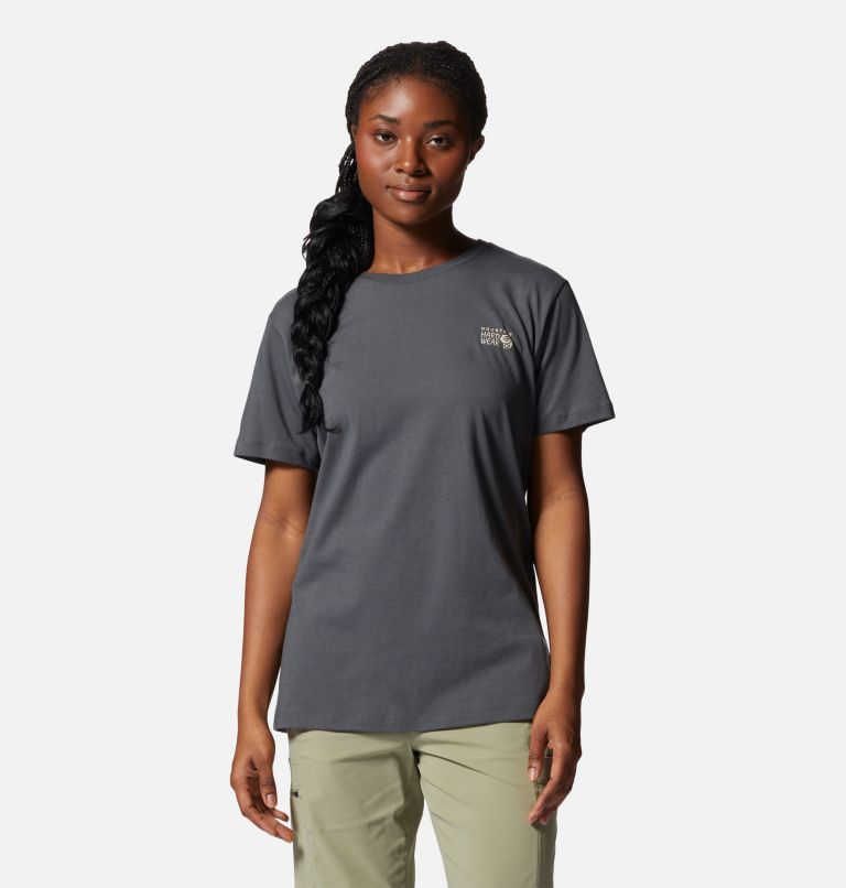 Women's MHW Logo in a Box Short Sleeve, Color: Volcanic, image 1