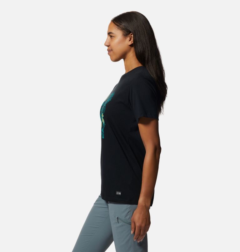 Thumbnail: Women's MHW Logo in a Box Short Sleeve, Color: Black, image 3