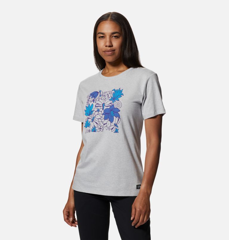 MHW Floral Graphic Short Sleeve | 058 | XS, Color: Hardwear Grey Heather, image 5