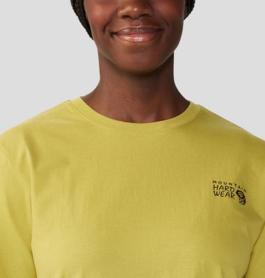Women's MHW Logo in a Box Short Sleeve, Color: Bright Olive, image 4
