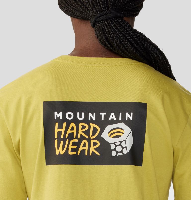 Women's MHW Logo in a Box Short Sleeve, Color: Bright Olive, image 5