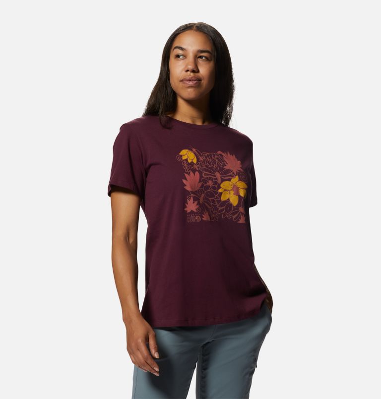 T-shirt à manches courtes MHW Floral Graphic Femme, Color: Cocoa Red, image 5