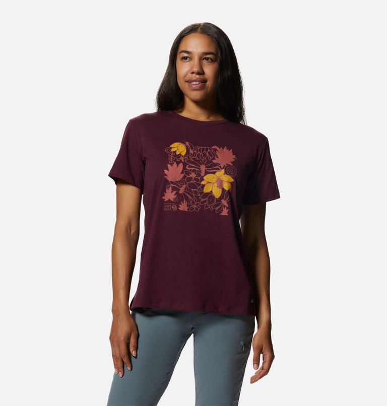 Women's MHW Logo in a Box Short Sleeve, Color: Cocoa Red, image 1