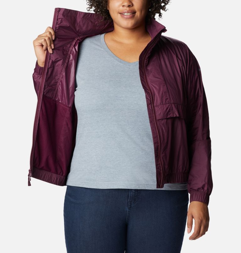 Women's Sunny City Windbreaker - Plus Size, Color: Marionberry, image 5