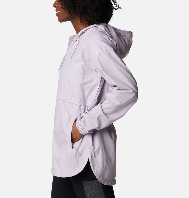 Manteau à capuchon Auroras Wake III Femme, Color: Pale Lilac Leafy Lines Emboss, image 3