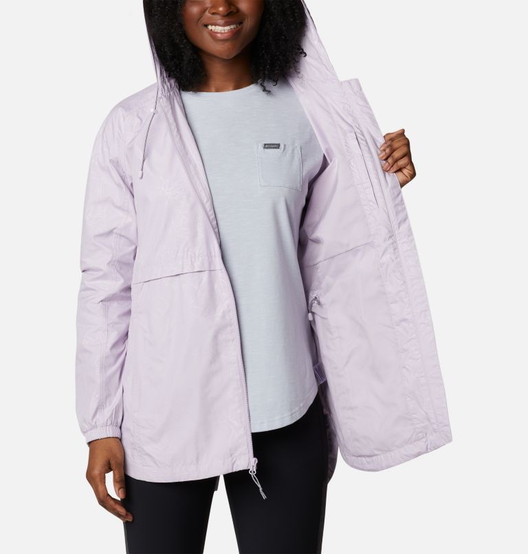 Manteau à capuchon Auroras Wake III Femme, Color: Pale Lilac Leafy Lines Emboss, image 5