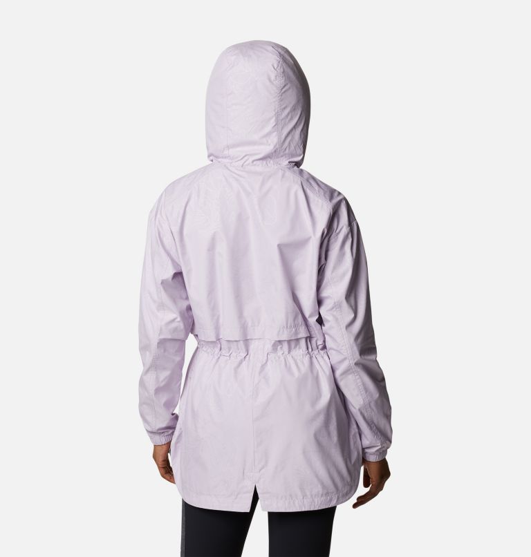 Manteau à capuchon Auroras Wake III Femme, Color: Pale Lilac Leafy Lines Emboss, image 2
