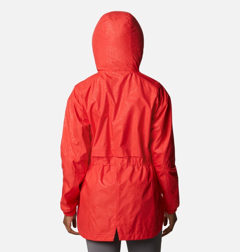 Manteau à capuchon Auroras Wake III Femme, Color: Red Hibiscus Leafy Lines Emboss, image 2