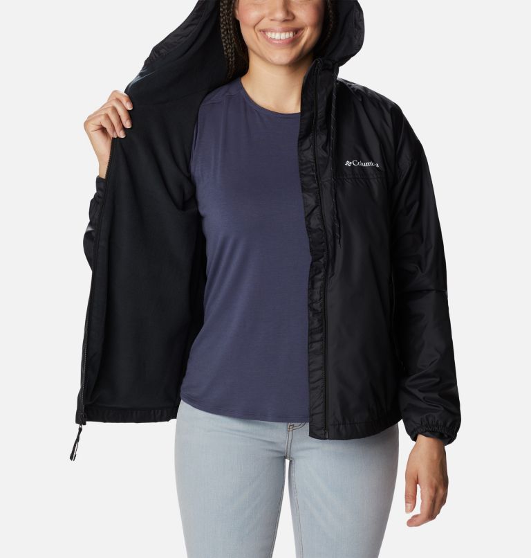 Women's Flash Challenger Fleece Lined Windbreaker Jacket, Color: Black, image 5