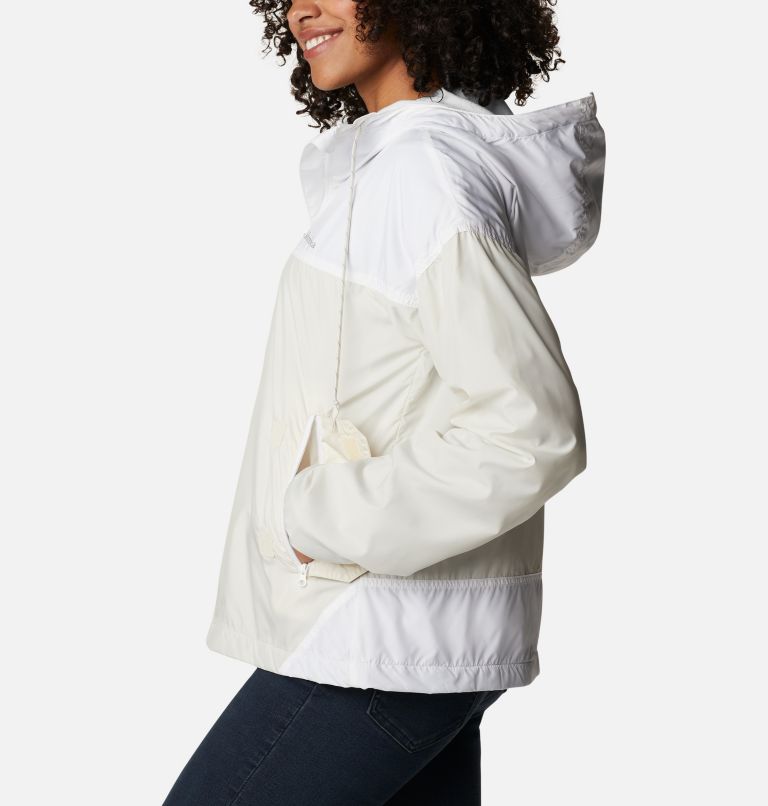 Women's Flash Challenger Fleece Lined Windbreaker Jacket, Color: Chalk, White, image 3