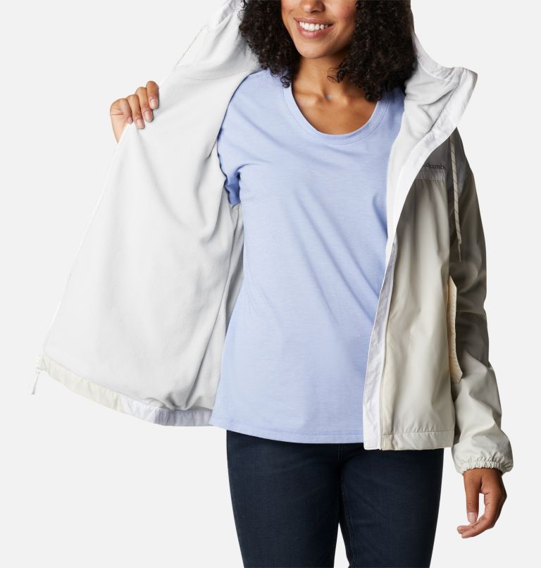 Women's Flash Challenger Fleece Lined Windbreaker Jacket, Color: Chalk, White, image 5