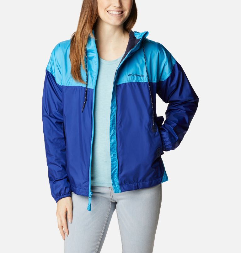 Women's Flash Challenger Fleece Lined Windbreaker Jacket, Color: Dark Sapphire, Blue Chill, image 6