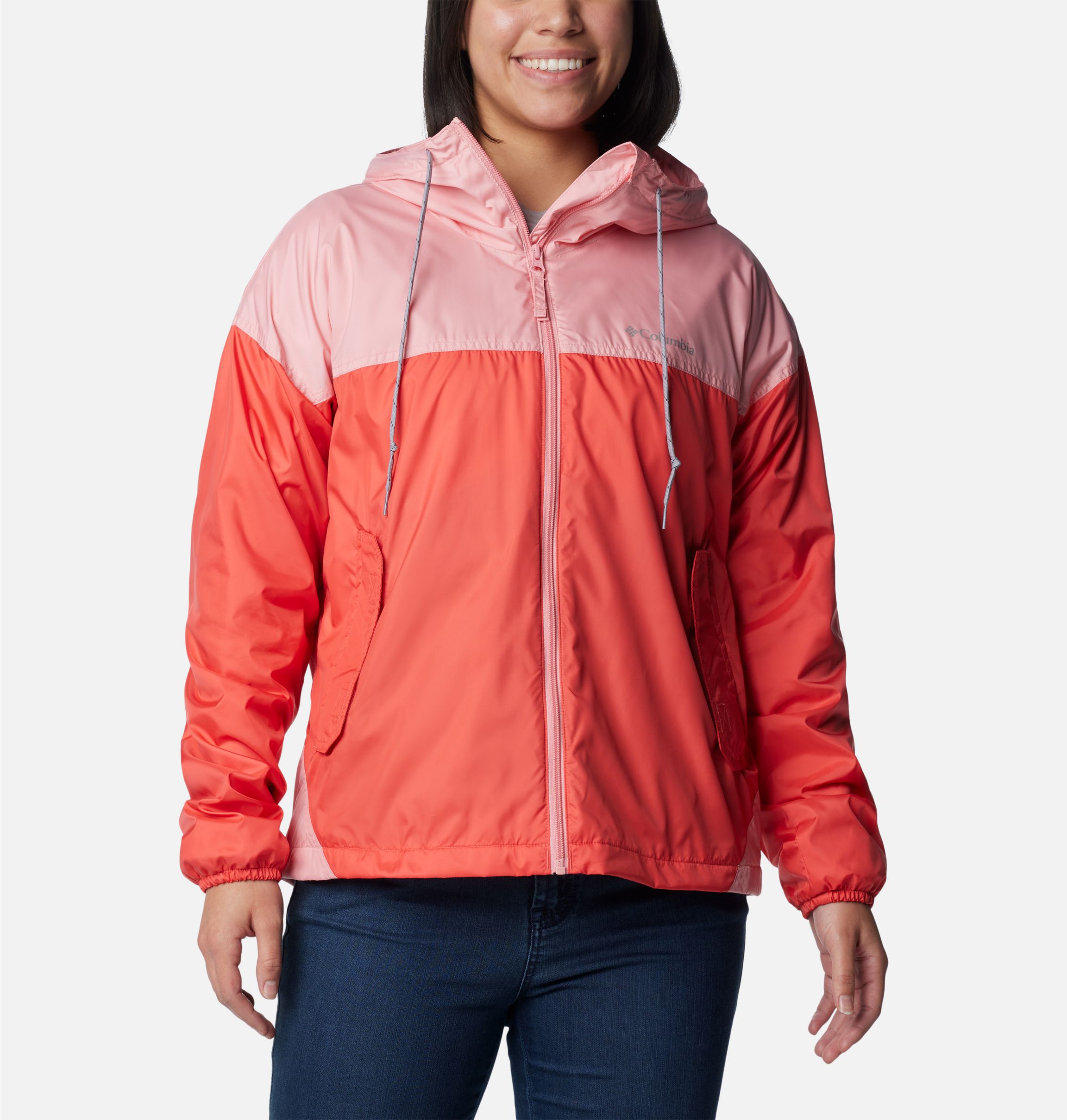 Columbia hood river discount challenger windbreaker in pink