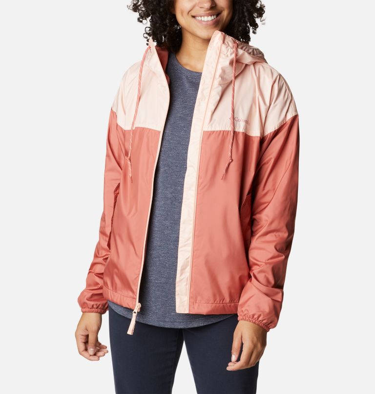 Thumbnail: Women's Flash Challenger Fleece Lined Windbreaker Jacket, Color: Dark coral, Peach Blossom, image 6