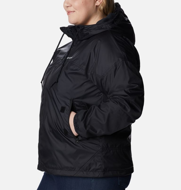 Thumbnail: Women's Flash Challenger Lined Windbreaker Jacket - Plus Size, Color: Black, image 3