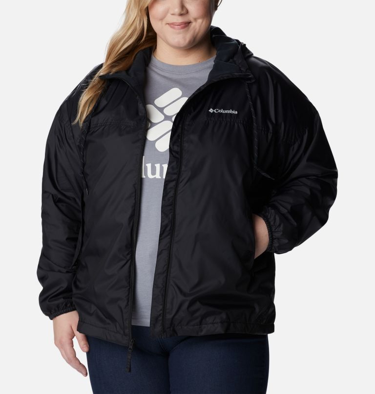 Thumbnail: Women's Flash Challenger Lined Windbreaker Jacket - Plus Size, Color: Black, image 6