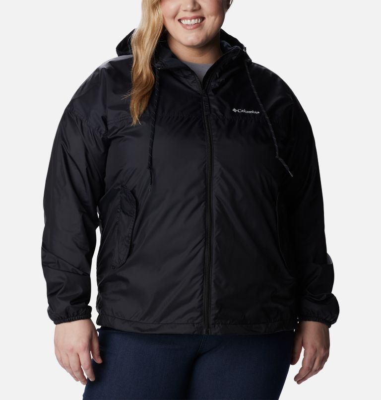 Columbia Women's Flash Challenger Lined Windbreaker Jacket - Plus Size - 3X - Black
