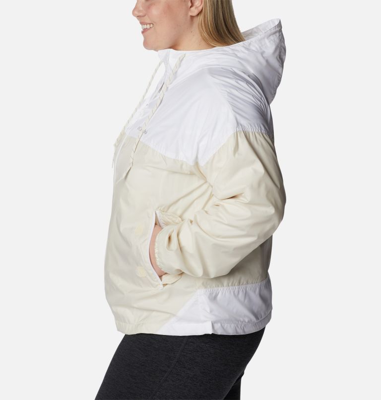 Thumbnail: Women's Flash Challenger Lined Windbreaker Jacket - Plus Size, Color: Chalk, White, image 3