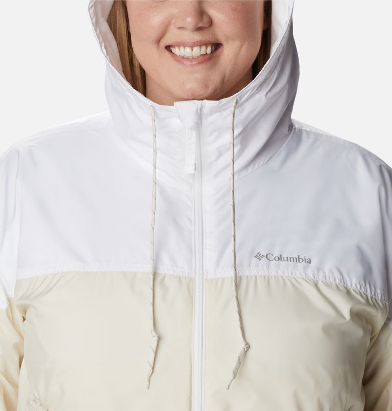 Thumbnail: Women's Flash Challenger Lined Windbreaker Jacket - Plus Size, Color: Chalk, White, image 4
