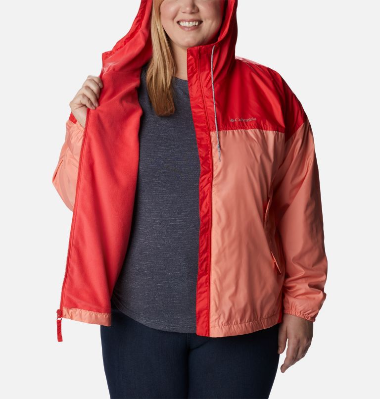 Women's Flash Challenger Lined Windbreaker Jacket - Plus Size, Color: Coral Reef, Hibiscus, image 5