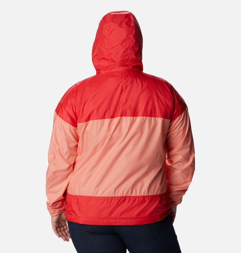 Thumbnail: Women's Flash Challenger Lined Windbreaker Jacket - Plus Size, Color: Coral Reef, Hibiscus, image 2