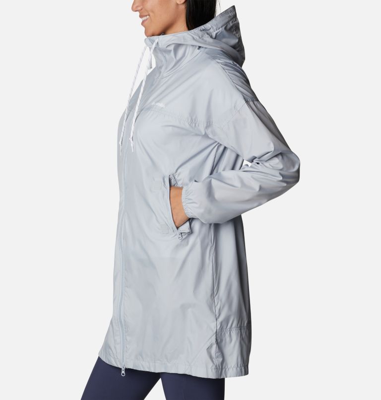Women's Flash Challenger Long Windbreaker Jacket, Color: Cirrus Grey, image 3