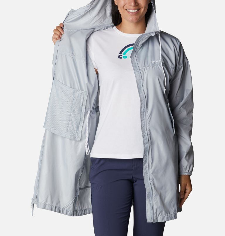 Women's Flash Challenger Long Windbreaker Jacket, Color: Cirrus Grey, image 5
