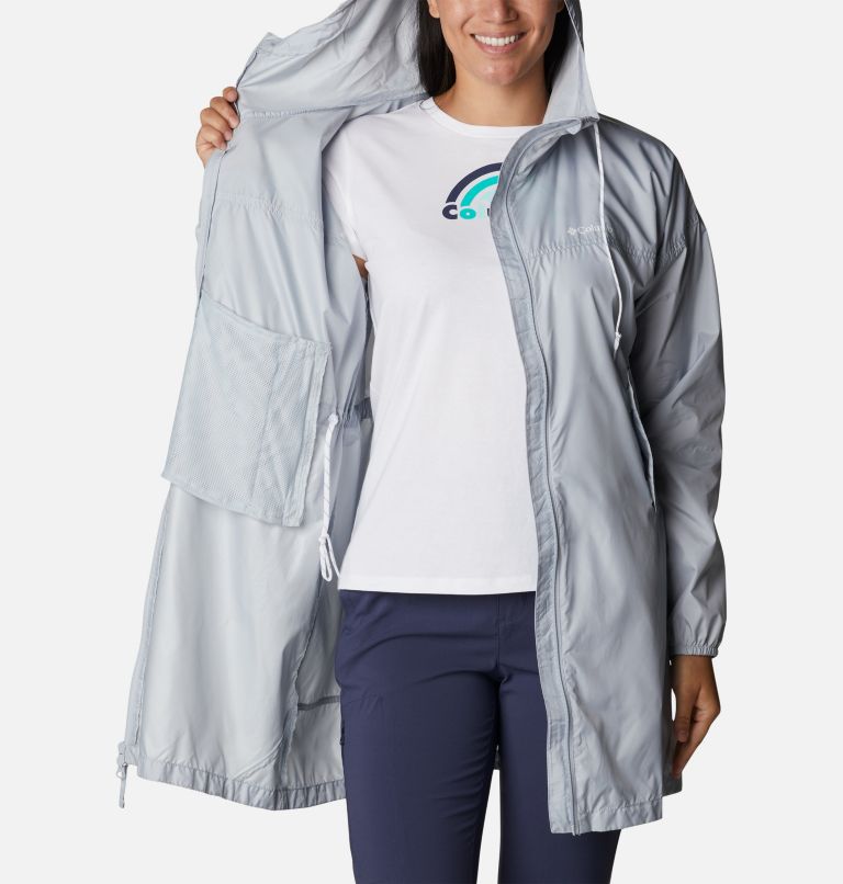 Thumbnail: Women's Flash Challenger Long Windbreaker Jacket, Color: Cirrus Grey, image 5