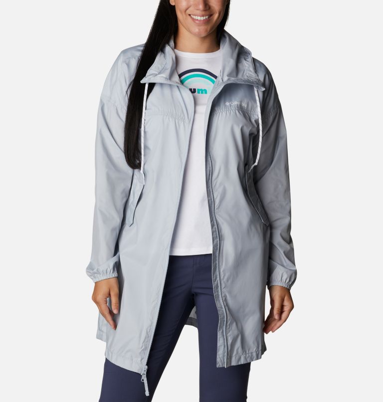 Women's Flash Challenger Long Windbreaker Jacket, Color: Cirrus Grey, image 6