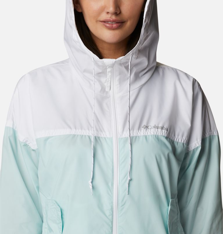 Women's Flash Challenger Long Windbreaker Jacket, Color: Icy Morn, White, image 4