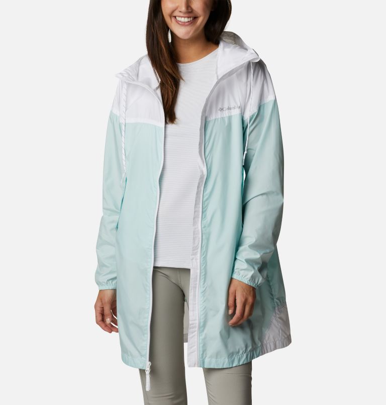 Thumbnail: Women's Flash Challenger Long Windbreaker Jacket, Color: Icy Morn, White, image 6
